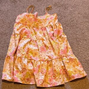 SHEIN Floral Pink and Orange Casual Dress